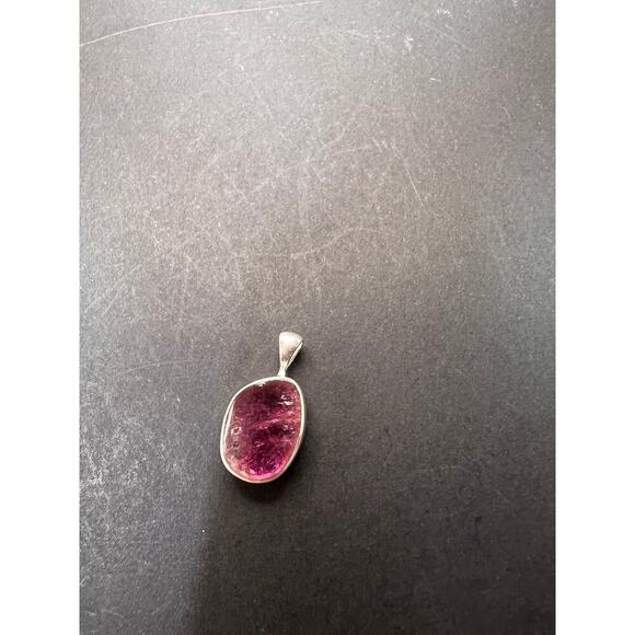 NEW Pink/Bi color tourmaline sterling silver pendant 1.55 grams - Picture 3 of 9